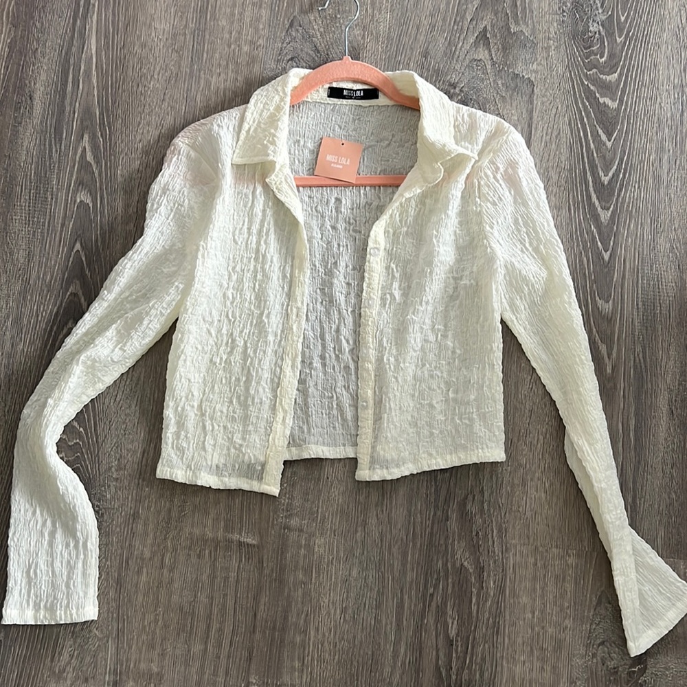 Misslola top white size M